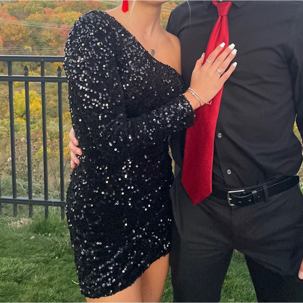 Black glitter dress!